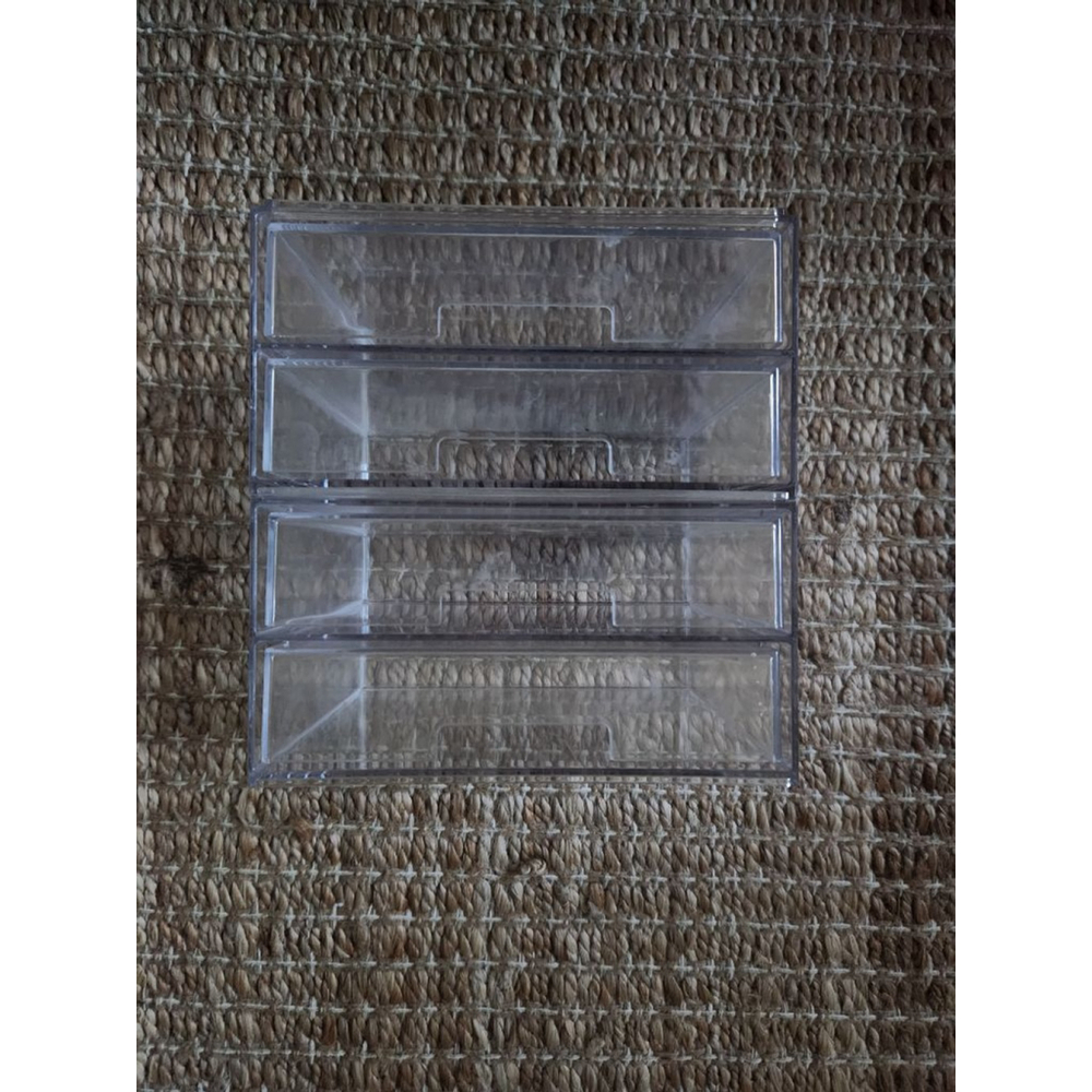 Seven Piece Unbranded Clear Acrylic Makeup Organizers/Storage One Size - Picture 2 of 10